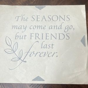 Vinyl wall art ‘the seasons come and go’